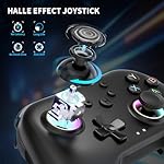 AceGamer Aurora Generation 2.4G Wireless Bluetooth Controller for PC/Android/Switch/iOS/Steam Deck with Linear Motors, Hall Joysticks and RGB Light- Upgraded PC Gaming Controller and Back Buttons Lock (Black) - Image 2