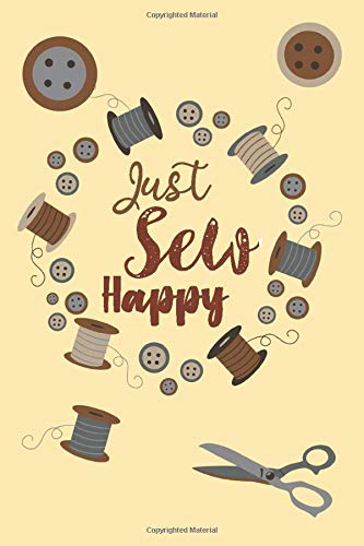 Just sew happy: Lined notebook for sewing people