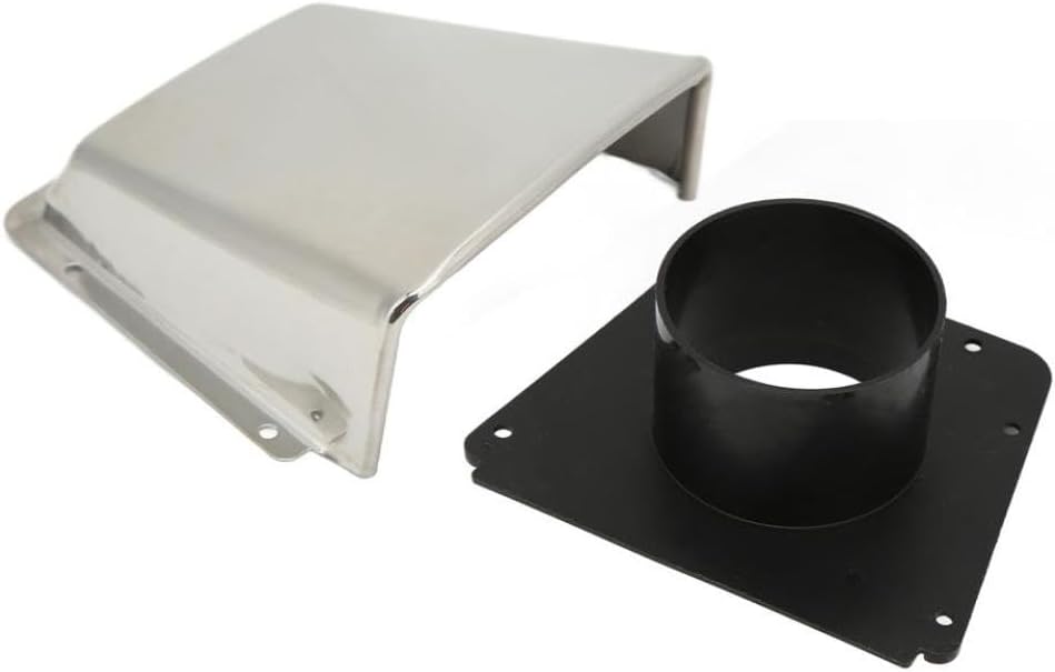 Stainless Steel Clamshell Vent Cover with Nylon Base Compatible with Boat Yachts