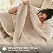 Bedsure 100% Cotton Muslin Blanket 8-Layer Queen, Breathable & Substantial Oeko TEX Gauze Bedding, PureWoven All-Season Moisture-Wicking Comfort, Softens After Wash, Linen Beige, 90