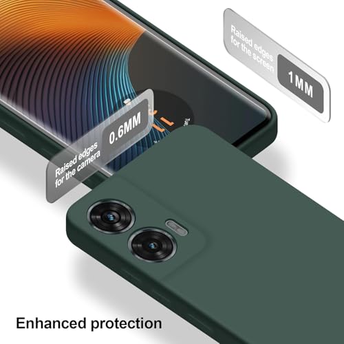 Image of DIZORO Microfiber Candy Case for Motorola G96 5G Smooth Touch Cushion Liquid Soft Silicone Gel Rubber Phone Cases Non-Slip Full Body Protective Shockproof Back Cover -Forest