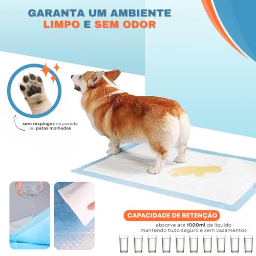 Tapete Higiênico Cachorro Cães Premium 100 Unidades 33x45cm