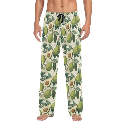 Avocado Men’s Pajama Bottoms Straight Leg Lounge Pants with Soft Touch Fabric3
