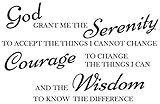 Newclew God Grant me The Serenity to Accept Things I can not Change, The Courage to Change Things i can(34Wx22H, Black)