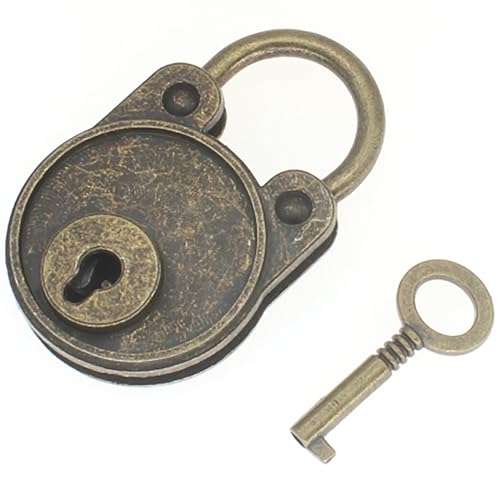 FDXGYH 1 Pcs Vintage Mini Bear Padlock Lock Antique Style