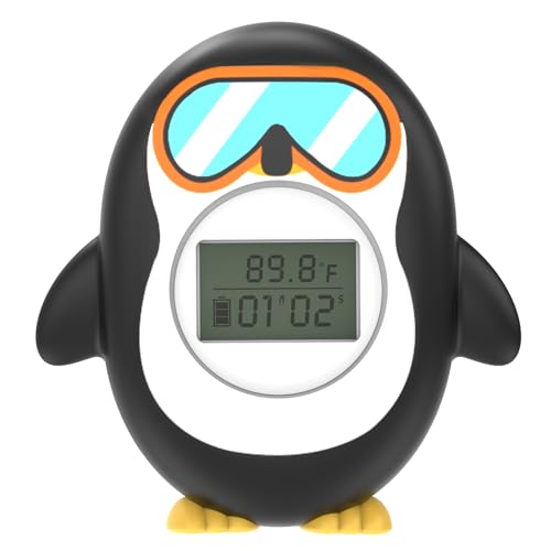 Image of LEDFAAH Bath Thermometer for Baby, Safety Pregnancy Bathtub Thermometer with Battery Power Display Feature, Floating Water Temperature Gauge, Auto On/Off Baby Shower Thermometer