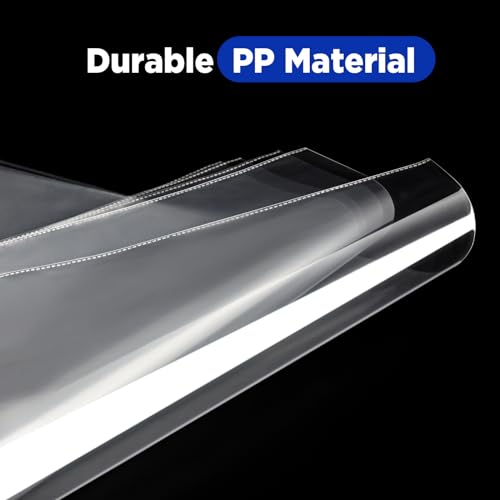 Protetores de papel com 11 x 17 páginas, pacote com 50, folhas protetoras verticais, carregamento la