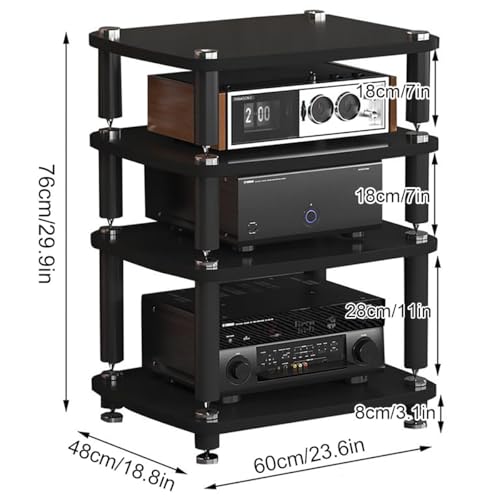 Support pour composants AV blanc multifonctionnel meuble stéréo pour salon - 2