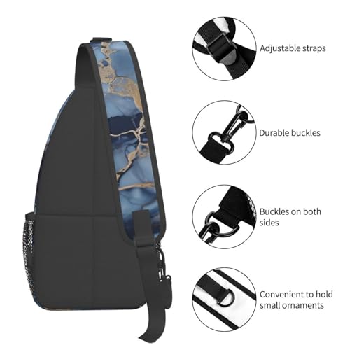 Bolso tipo Sling para mujer y hombre con patrón mármol miniatura 6