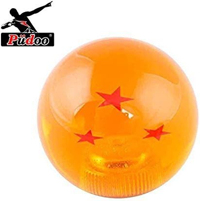 Pudoo Dragon Ball Z Crystal Gear Shift Knob Car Manual Stick Lever With 1 Adapters Fits Most Cars (3 Stars)