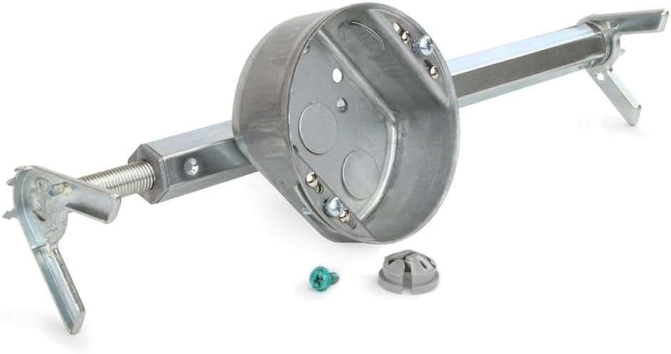 Reliance Controls Remodel Ceiling Fan Box, Silver Metal, Wall Mount, Support Box, 1 ' Deep x 4' Wide, 70lbs Max Fan Weight