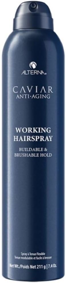 Alterna CAVIAR Anti-Aging Working Hairspray | Buildable, Brushable Hold | Helps Control Frizz & Adds Shine | Sulfate Free