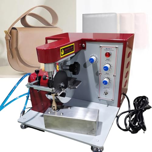 Máquina de engrasar de borde automático para cuero, revestimiento de aceite eléctrico con interruptor de pie, caja de aceite extraíble, arranque con un botón, fácil de usar