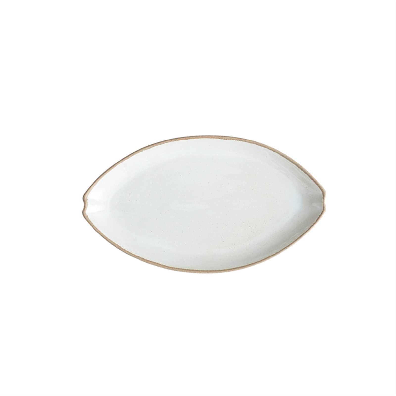 SUNESA Serviceteller Rechteckiger Keramik -Teller Home Retro Porzellan großer gedämpfter Fischteller 16,3 Zoll Oval Steinzeug Teller Mikrowellen -Geschirrspüler sicher Platten (Size : A)