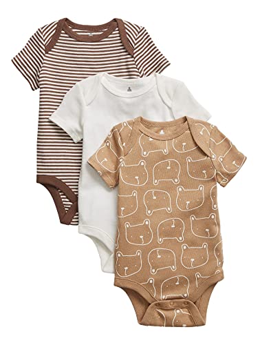 Image of GAP Unisex Baby 3-pack Short Sleeve Bodysuit