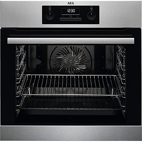 AEG BEB331010M - Forno a incasso con funzione grill, display con orologio,  in acciaio INOX con stampa anti-impronte : Amazon.it: Casa e cucina