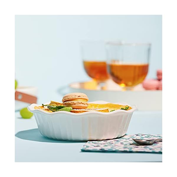 LIFVER Ceramic Pie Pans for Baking 6 Inches, Set of 4 Pie Dish, Pie