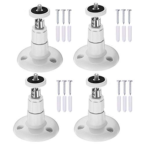 JEDEW 4-Pack Indoor/Outdoor Wall Mount for Arlo Pro 2, Arlo Pro, Arlo, Arlo Go Security Camera, 360 Degree Adjustable Ceiling Mount for Reolink RLC-410/Argus 2 CCTV/Reolink Argus