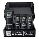 Tiege Hanley Mens Skin Care Set, Essential Skin Care Routine for Men (System Level 1) - Face Wash Kit for Fines Lines & Wrinkles - Men's Skincare Set Includes Face Wash, Facial Scrub, & Moisturizer