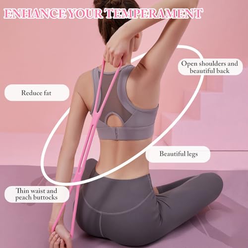 cersaty 2 Stück Fitness Widerstandsbänder, Dauerhaft Fitnessbänder Brust Expander TPR Resistance Bands für Finess,Yoga Pilates,Offener Rücken,Schultern