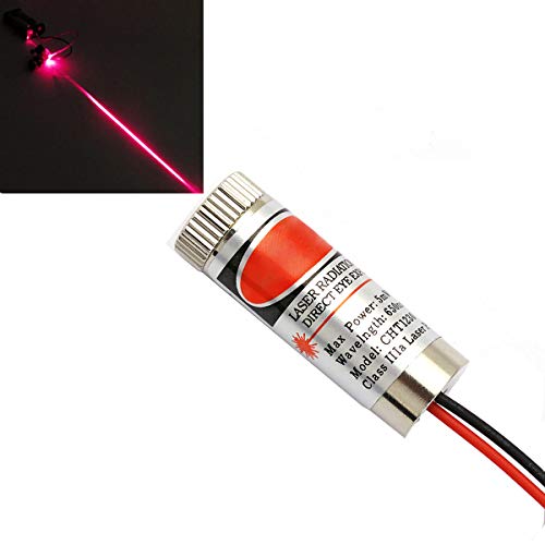 DaFuRui 3Pack (Dot Laser)650nm Focusable Focus Adjustable Lens Laser Red Dot Diode Module 3-5V with Driver Plastic Lens