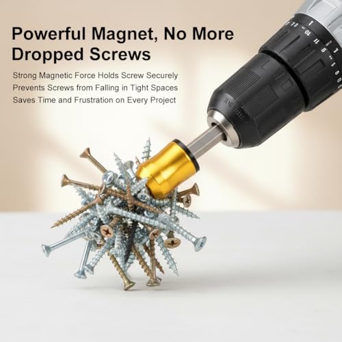 5PCS Screwdriver Head Magnetic Ring,Strong Screw Ring Set Removable Household Tool for Drills,Universal Bit Holder for Hex Screwdrivers & Power Bits,Alloy Screw Holder for Home DIY Repair — view 4