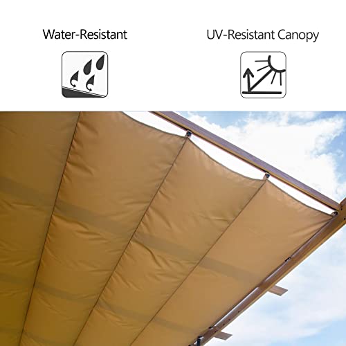 Domi Outdoor Living 10’ X 13’ Outdoor Retractable Pergola Garden Pergola Patio Grill Gazebo With Heavy Duty Grape Trellis Sunshade Cover For Courtyard thumb #4