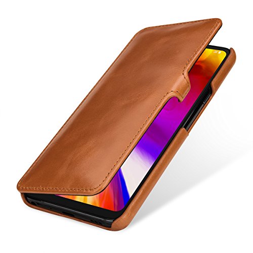 ✅ CALZABILITÀ PERFETTA: custodia in pelle per LG G7 ThinQ su misura in stile libro con clip a pressione per assicurarne la chiusura. Fori e sagomature perfettamente lavorati per tripla fotocamera, flash, pulsanti, presa USB-C, altoparlanti e microfoni