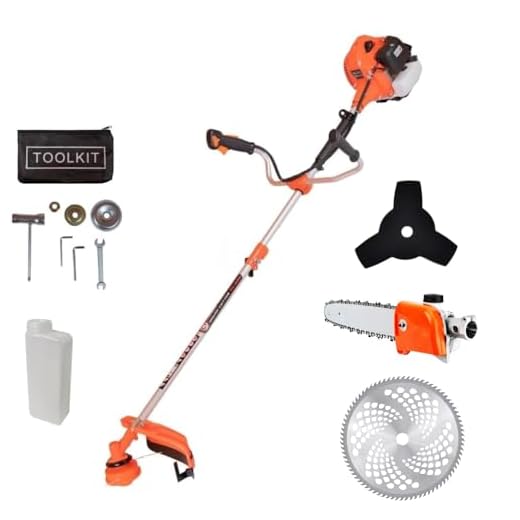 Roçadeira 65CC a Gasolina, Motor 2 Tempos 3HP, Inclui Motopoda e Disco de 80 Dentes, Kit Completo para Tarefas Profissionais