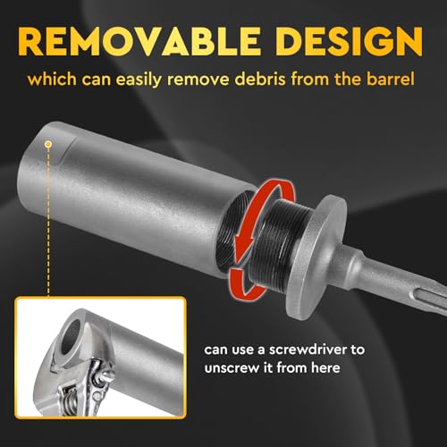 Miniatura 3 de Swawis Cincel Para Colocación De Picas De Toma A Tierra Sds Plus Diámetro Interior 16mm Ø28.5x145mm, Desmontable Herramienta De Alta Resistencia Para Instalación De Vallas Postes De Refuerzo