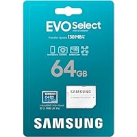 Samsung Memorie MB-ME64KA/EU EVO Select Scheda MicroSD da 64 GB con adattatore SD incluso, UHS-I U1,...