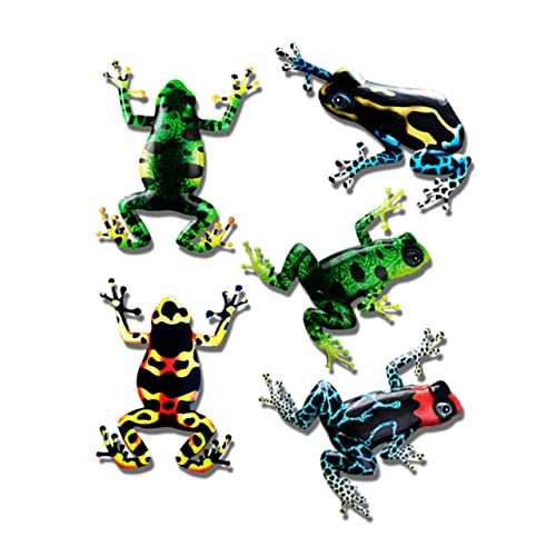 5Pcs Frog Wall Decor Vintage Home Decor Home Decoration Outdoor Ornament Garden Frog Statue Iron Wall Art Frogs Frog Figurine Iron Frog Garden Frog Decoration Frog Ornament Indoor #TOP21