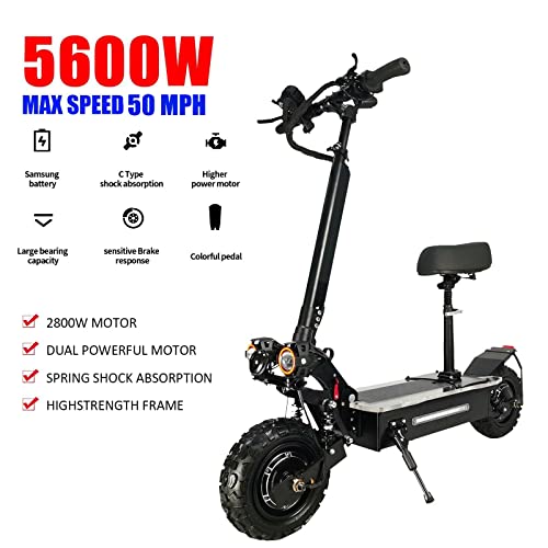 Electric Scooter Adults 50 MPH, 5600W Dual Motors Adult Electric