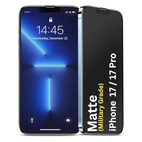 Image of DPJ Matte Anti-Glare Tempered Glass for iPhone 17 (6.3 Inch) With Installation Kit | Military-Grade Screen Protector | Edge to Edge Coverage | Black [Matte] [Pack of 1]