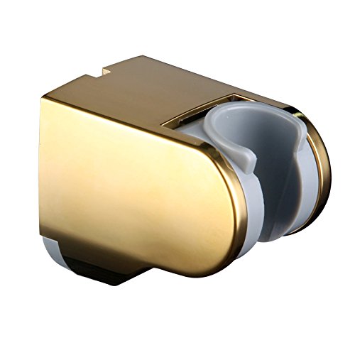 Skybath Soporte para cabezal de ducha ajustable dorado montado en la pared para cabezal de ducha de mano y pulverizador de bidé