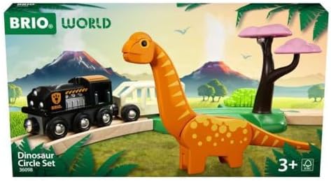 BRIO World 36098 Dinosaur Circle Set with 33307 Advanced 11 Piece Expansion Pack for Kids
