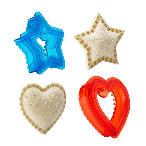 Sandwich Cutter and Sealer for Kids - Heart & Star Shape Decruster Sandwich
