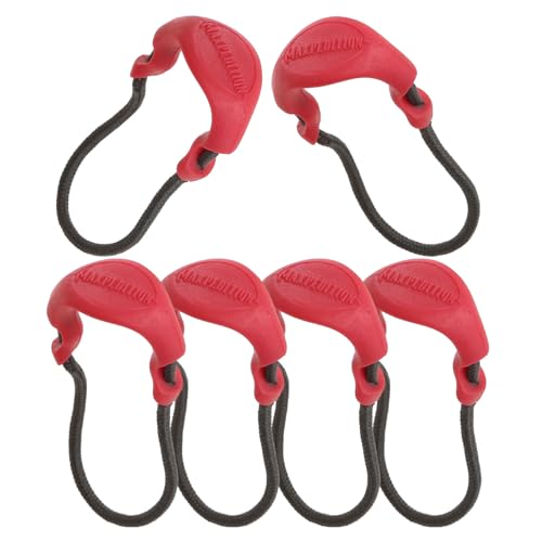 MAXPEDITION Positive Grip Zipper Pulls (Large, EMS Red) Pack of 6, Zipper Pull Replacement for Emergency Medical Backpacks, First Aid Kits, Tourniquet Pouches, PZLRED