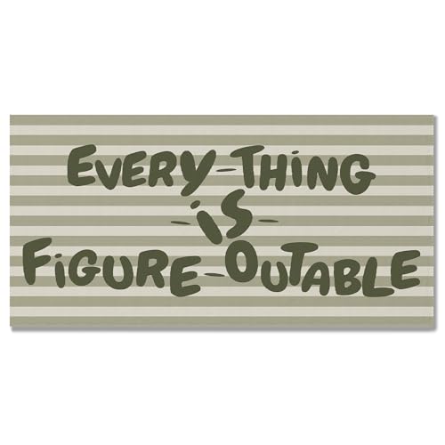 SONMYSULIL Inspirational Everything is Figureoutable Beach Towel 60x30 Inches, Motivational Gifts Sand Free Swim Towels for Women Men Bath Swimming Pool Camping Travel, Oversized XL Beach Towels