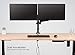 FEZIBO Daul Monitor Stand - Articulating Gas Spring Monitor Arm, Adjustable VESA Mount Desk Stand with C-Clamp Installation (Dual monitors with Pole)