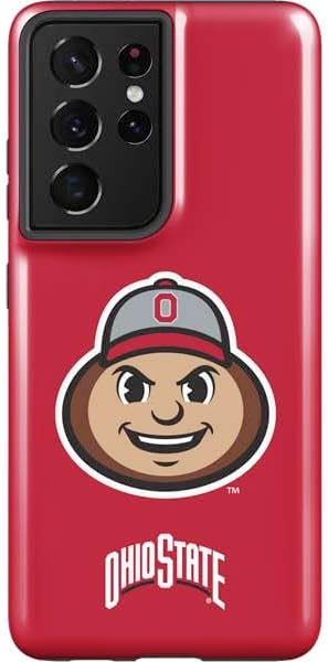 Skinit Pro Phone Case Compatible with Galaxy S21 Ultra 5G - Officially Licensed Ohio State University OSU Buckeyes Split Design