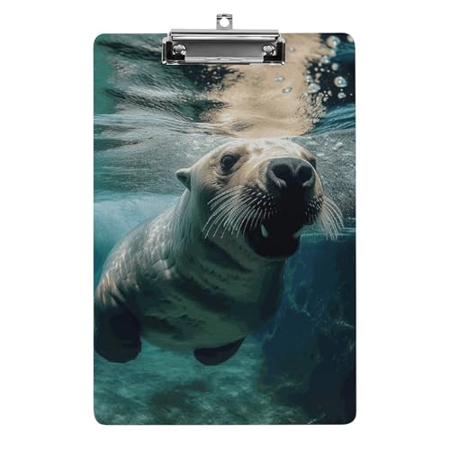 Porte-bloc A4 lion de mer en acrylique idéal pour prendre des notes au bureau