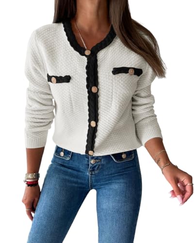 Saodimallsu Womens Button Up Cardigan Long Sleeve...