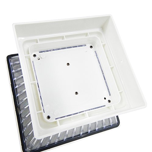 18 Pack White Outdoor Garden 4 x 4 Solar LED Post Deck Cap Square Fence Light Landscape Lamp Lawn PVC Vinyl Wood