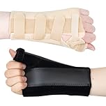 Actesso Wrist Thumb Support - Brace with metal Splint - Ideal for thumb injuries, Scaphoid Fractures and Sprains [Select your size] (Beige, Large Left)