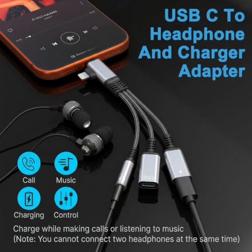 Image of Verilux Multi USB C Splitter 1 in 2 Out Adapter with Audio, Charging, Data