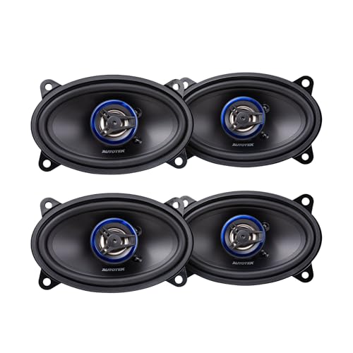 Autotek 2 Pack Street Machine 200W 4x6 Inch 2 Way Car Audio Coaxial Speakers with Neo Mylar Soft Dome Tweeters for Crystal Clear Sound