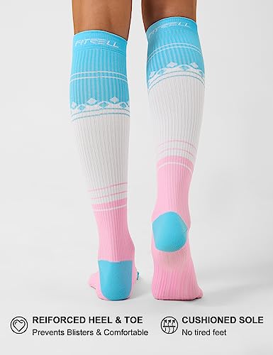 Image of FITRELL 3 Pairs Compression Socks for Women and Men 20-30mmHg-Circulation Support Socks