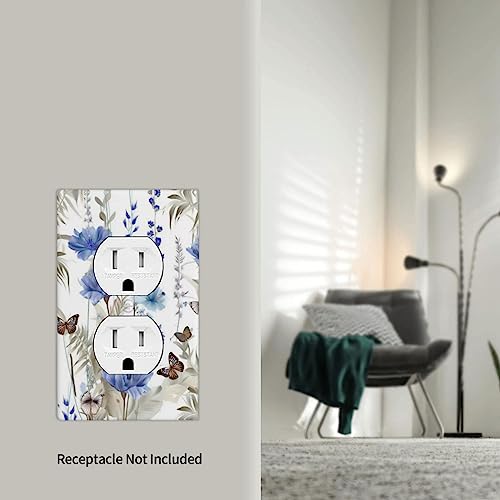 Cubierta de toma eléctrica dúplex decorativa con placa de interruptor de luz en blanco 7