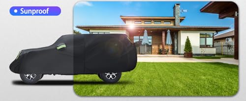 Car Cover Custom Fit for Jeep Wrangler 4 Door 2006-2026,6 Layers Truck Cover Waterproof All Weather for Automobiles,Outdoor Full Exterior Cover,Rain, Sun, Wind Protection,Black by Qualencey - Image 9